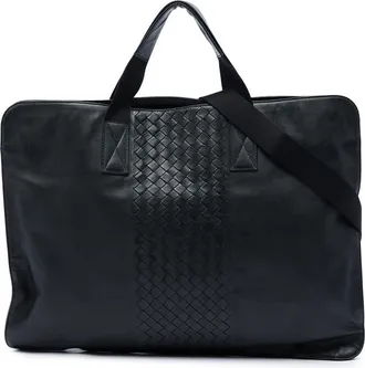 Bottega Veneta Pre-owned Bottega Veneta Intrecciato Trimmed Leather Soft Briefcase Unisex IYW6D72VMO3LCCEJ
