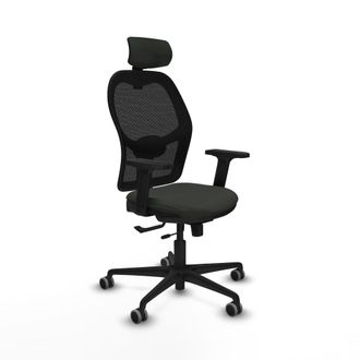 Piqueras y Crespo Silla De Oficina Piqueras Y Crespo Jorquera Negro Soporte Lumbar Ajustable