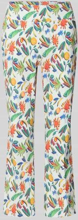 Stehmann Caprihose im Allover-Look Modell Ina in Marine, Gr&ouml;&szlig;e 34