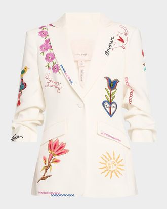 ボトムスその他 Elisabetta Franchi Jewel Strap Blazer Elisabetta Franchi Jewel Strap Blazer from $548.00 - on Stylight