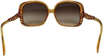 Dior Pre-owned Vintage Zonnebril - Dames - Vintage Accessoires - Geel - ONE Size - Vintage