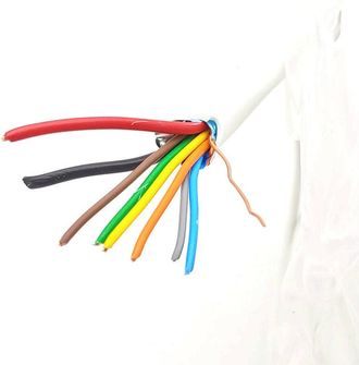 OEM Manguera Apantallada Alarmas 2x0,70+6x0,20mm Blanca (100m)