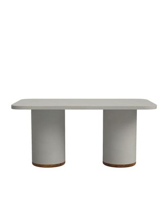 Hannun Mesa de exterior de microcemento en color gris piedra 160 cm