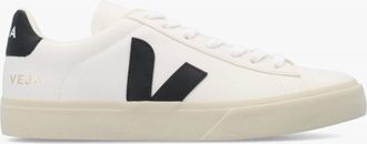 Veja Womens Campo Chromefree Leather Sneakers In Extra-White And Black