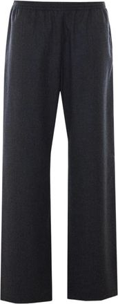 Lanvin Flanellen broek met wijde pijpen - Heren - Wijde Broeken - Grijs - L/Xl - Wol - Broeken