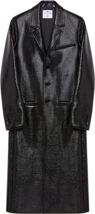 Courrèges single-breasted zipped tailored coat - men - Cotton/Polyurethane/Spandex/Elastane - 44 - Black