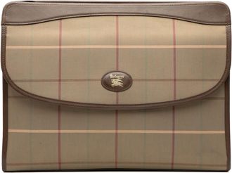 Burberry Pre-owned Burberry Vintage Check Canvas Clutch Ladies P5TNZAMAQW1DFM54