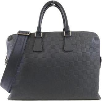 Louis Vuitton Pre-owned Handbags, male, Blue, Size: ONE SIZE Pre-owned Porte-Documents Jour Damier Infini Briefcase