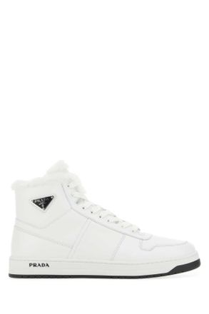 Prada White Leather Sneakers