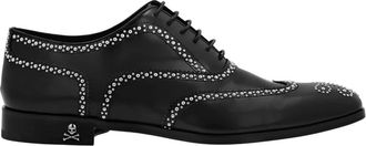 Philipp Plein Calf Skin Leather Lace Up Schoenen - Heren - Nette schoenen - Zwart - 44 EU - Leer - Schoenen