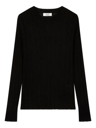 STUDIO TOMBOY Geribbelde trui met lange mouwen - Zwart