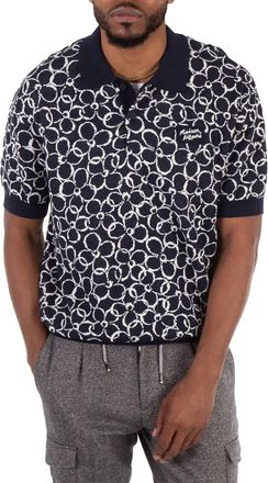 Maison Kitsuné Maison Kitsune Abstract Daisy Jacquard Polo Shirt