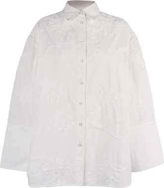 Rotate Camicia oversize Rotate Flower Bianco brillante (vestibilit&agrave; oversize)