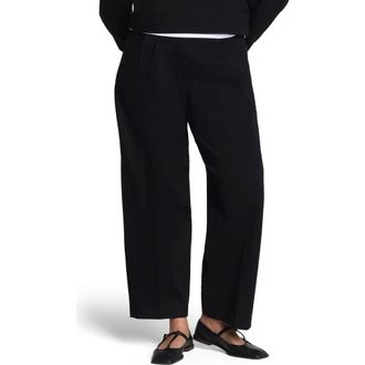 Spanx Ponte Pleated Tapered Pants in Classic Black at Nordstrom, Size X-Small