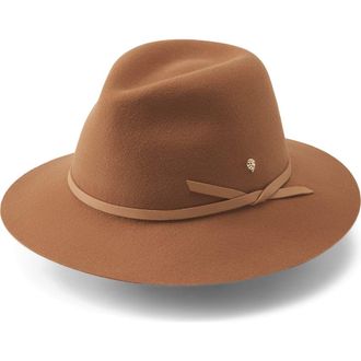 Helen Kaminski Carly Wool Fedora in Camel/Nut at Nordstrom Rack