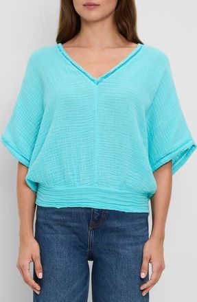 Michael Stars Imani Cropped Dolman Sleeve Top in Aruba at Nordstrom, Size X-Small