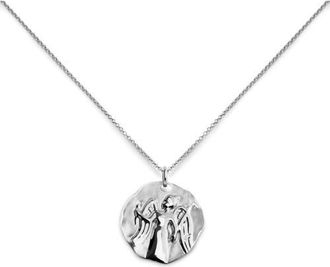 Monica Vinader Zodiac Charm Pendant Necklace in Silver Virgo at Nordstrom