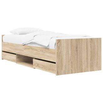 vidaXL Struttura Del Letto Rovere Sonoma Legno Ingegnerizzato Vidaxl