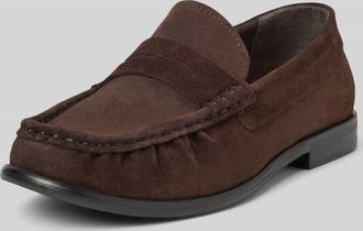 Marc O'Polo Loafer aus Veloursleder in Dunkelbraun, Größe 36