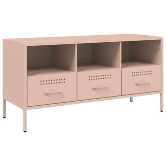 Berkfield Home TV Cabinet Pink 100.5x39x50.5 cm Steel
