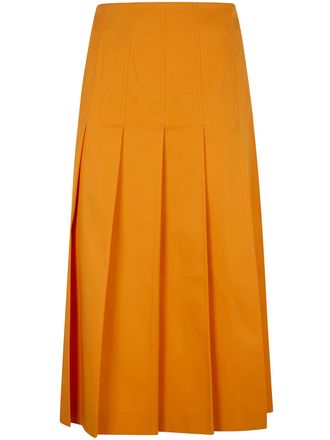 DRHOPE Pleated Cotton Twill Skirt