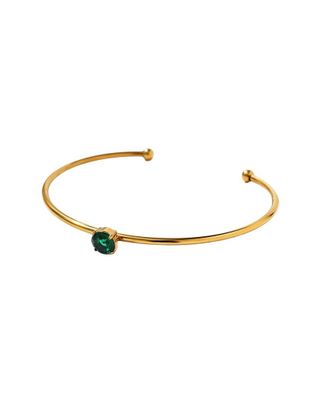 Jean Claude Stainless Steel Cz Bangle Bracelet