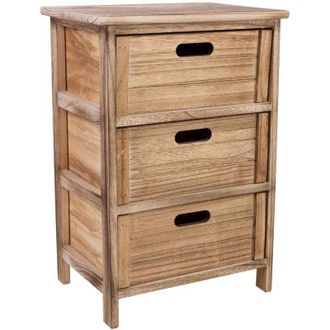 Wanderlust Deco Cajonera De Madera Con 3 Cajones De Madera 40x29x58