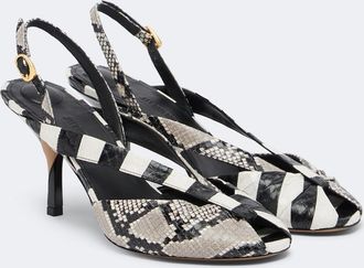 Jacquemus Poisson snake-effect leather slingbacks