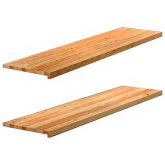 Berkfield Home Window Sills 2 pcs Light Brown 160x40x2 cm Solid Wood Oak | Size: Medium