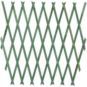 Trade Shop Trade Shop - Enrejado De Madera Extensible Verde Para Plantas De Pared De Jard&iacute;n 300x100