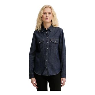Levi's Overhemden, Dames, Blauw, S, Katoen, Overhemden