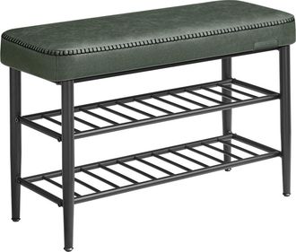 Vasagle Banco zapatero de 30 x 80 x 50 cm de color verde bosque
