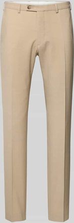 Digel Anzughose aus Schurwoll-Mix mit Paspeltaschen am Ges&auml;&szlig; in Beige, Gr&ouml;&szlig;e 25