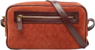 Saint Laurent Pre-owned Monogram All Over Camera Bag - Dames - Vintage Schoudertas - Bruin - ONE Size - Leer - Vintage