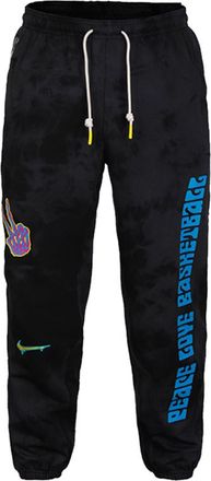 Nike Graffiti Embroidered Basketball Sports Fleece Lined Stay Warm Knit Long Pants Black CU3624-010