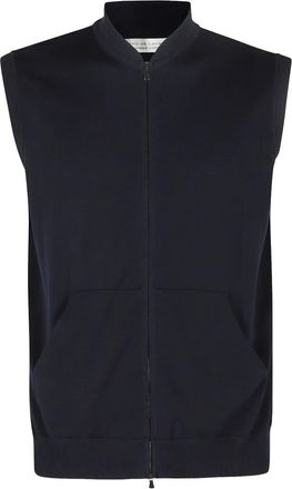 FILIPPO DE LAURENTIIS Gilet con zip - Blu