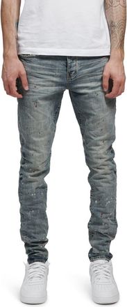 Purple PURPLE Paint Splatter Slim Jeans in Vintage Spotted Indigo at Nordstrom Rack, Size 38 X 35