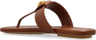 Marc Jacobs Womens T-Strap Sandal Brown Leather Rubber Sole