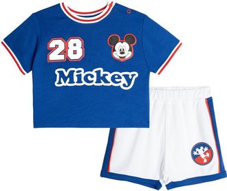 Disney Mickey Mouse Athletic 2-Piece T-Shirt and Shorts Set in Mickey Royal Blue at Nordstrom, Size Newborn