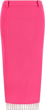 The Attico Fuchsia Double Layer Skirt