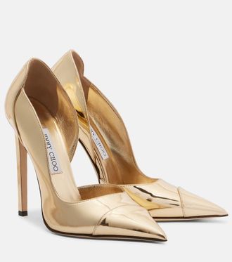 Jimmy Choo London Brigitte 120 mirrored leather pumps