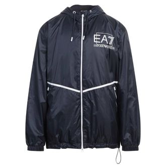 Emporio Armani Mens Navy Blue Hooded Jacket - Size Medium