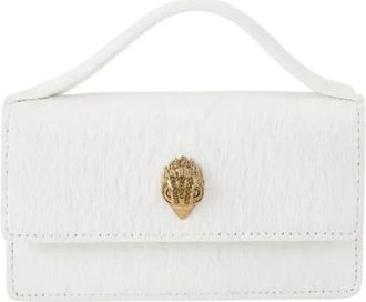 Kurt Geiger Tassen, Dames, Wit, ONE Size, Leer, Extra Small Bond Top Handle Tas