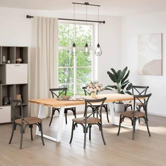 Berkfield Home Modern vidXL Dining Table Legs U-Shaped 2 pcs White 90x(72-73) cm