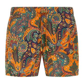 Etro Beachwear, male, Orange, XL, Paisley Swimsuit