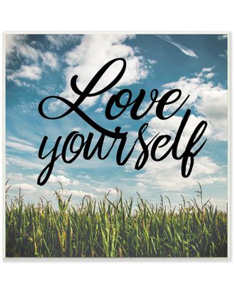 Stupell Industries Love Yourself Field Cursive By Cynthia Alvarez
