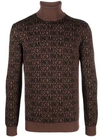 Moschino Coltrui van scheerwol - Bruin