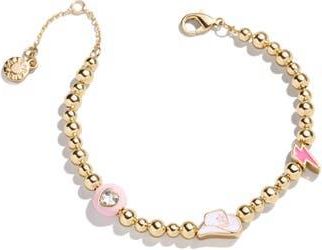 BaubleBar Peace/Protection Charm Beaded Bracelet in Pink Multi at Nordstrom Rack