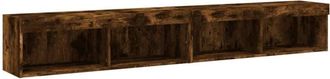 vidaXL Vidaxl - tv Cabinets with led Lights 2 pcs Smoked Oak 100x30x30 cm