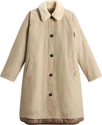 Woolrich Cappotto con collo in pelliccia sintetica - Toni neutri